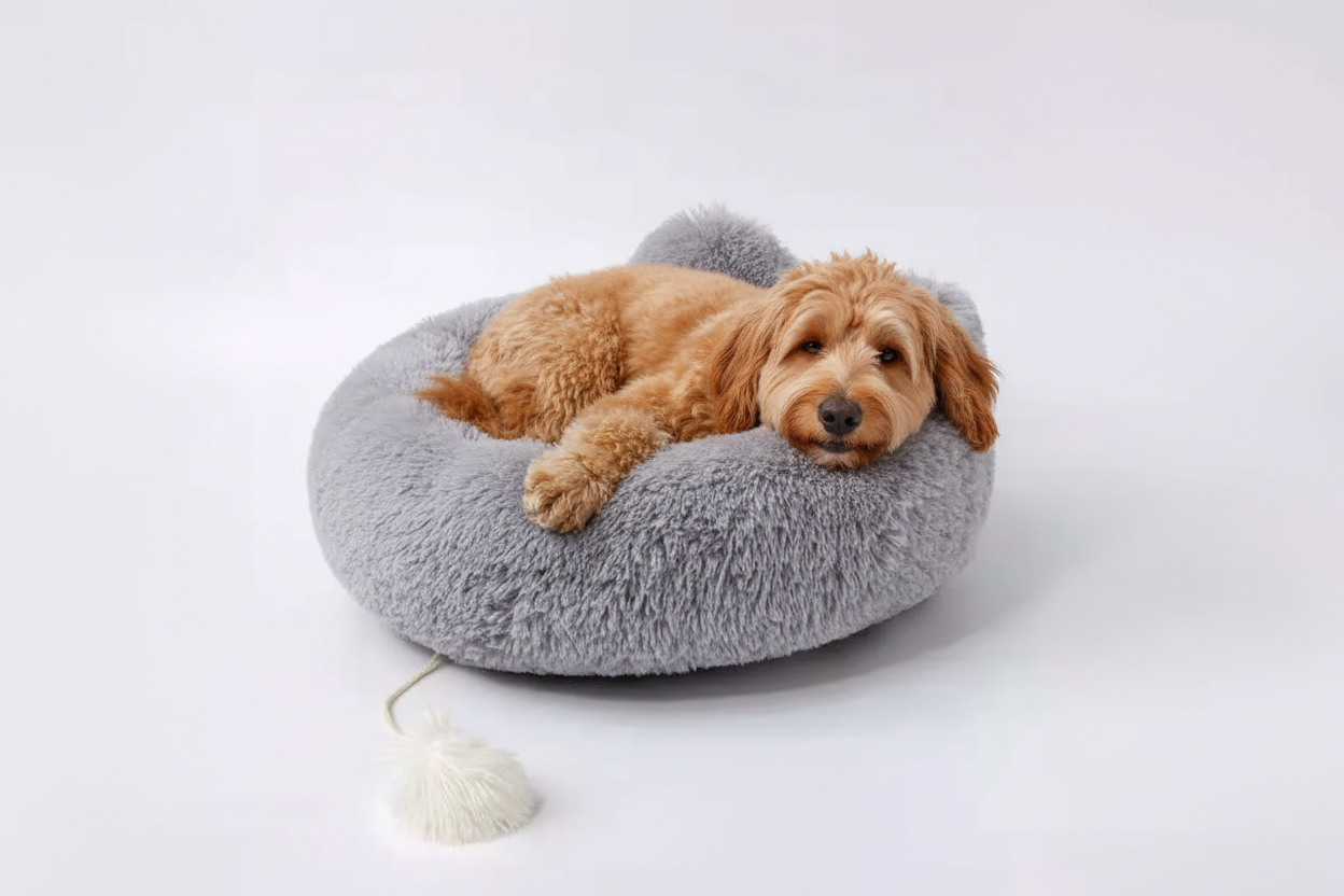 Spundrix Calming Plush Donut Bed